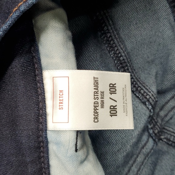 Blue Express Jeans Cropped Straight High Rise Stretch 10R - Picture 4 of 5